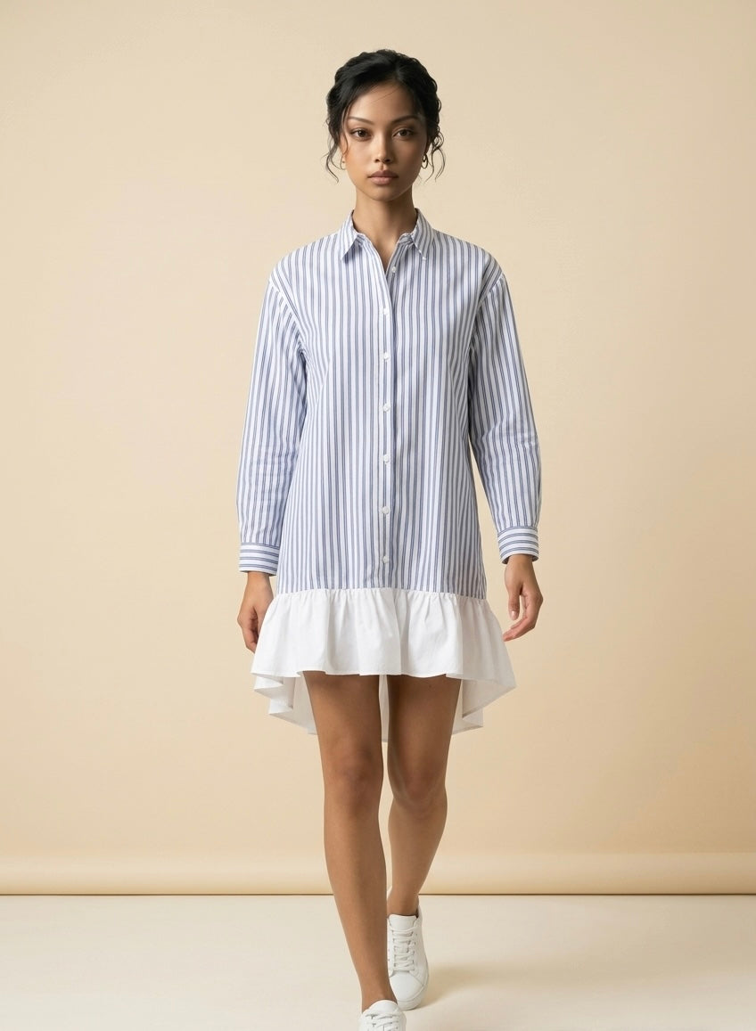 Blue and white shirt